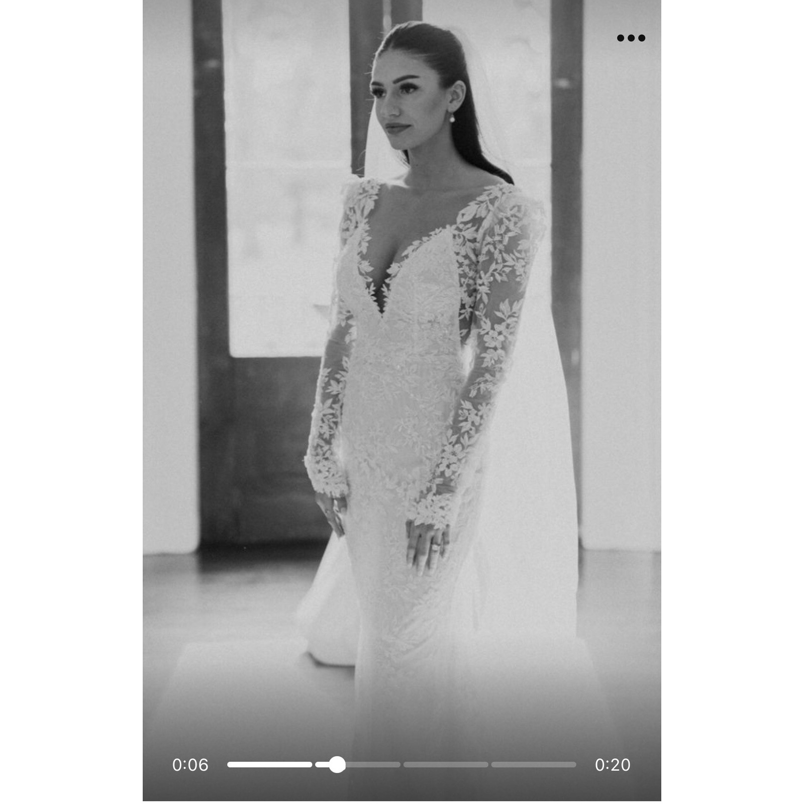 Galia Lahav Gala Bay Full Embroidered Beaded Lace Wedding Dress Plunging Neck Z0 — image 6 of 8